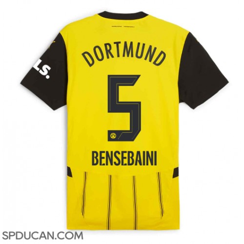 Muški Nogometni Dres Borussia Dortmund Ramy Bensebaini #5 Domaci 2024-25 Kratak Rukav